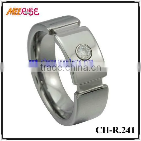 Fashion high polished black ceramic finger rings