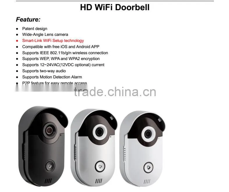 R&D Manufacturer supply Wifi inter come system, support remote access two-way audio video intercom ip video doorphone.