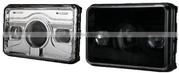 High efficiency waterproof 4x6 inch high low beam jeep led headlights 45W for motorcycle