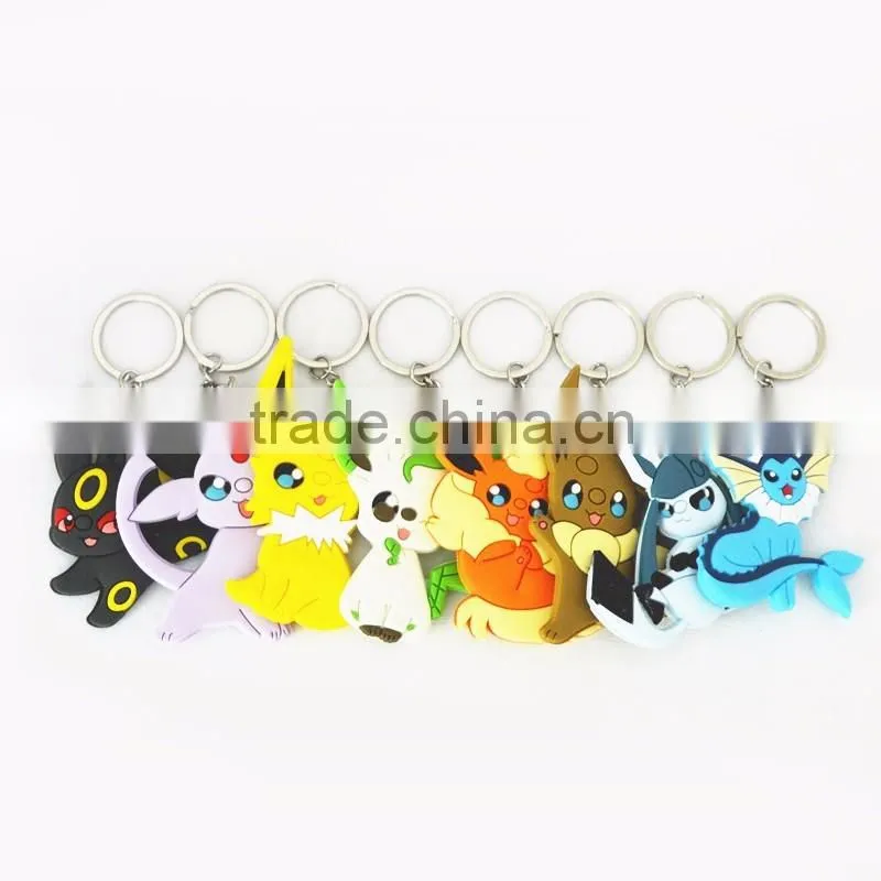 Customized 2d Soft PVC Rubber Promotion Keychain Factory