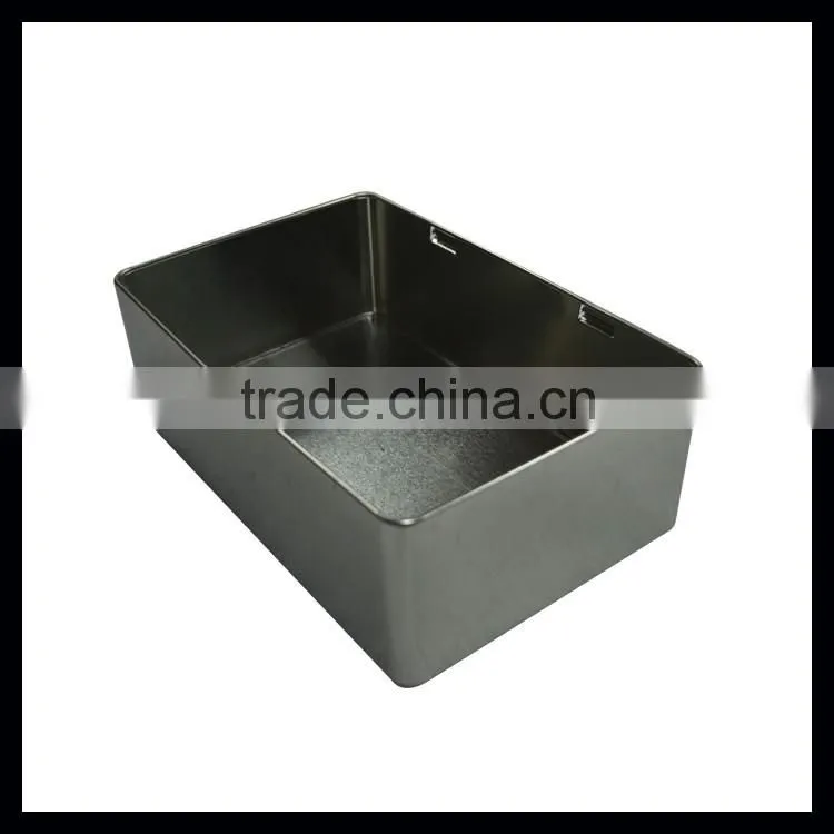 Colorful Custom Rectangle Packaging Tin Box Food Tin Box With Hinged Lid