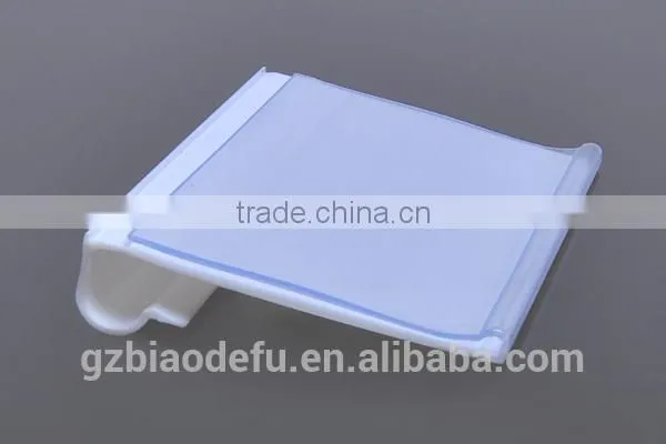 Supermarket White Price Tag Holder for Hook and Wire,White Ticket Holder