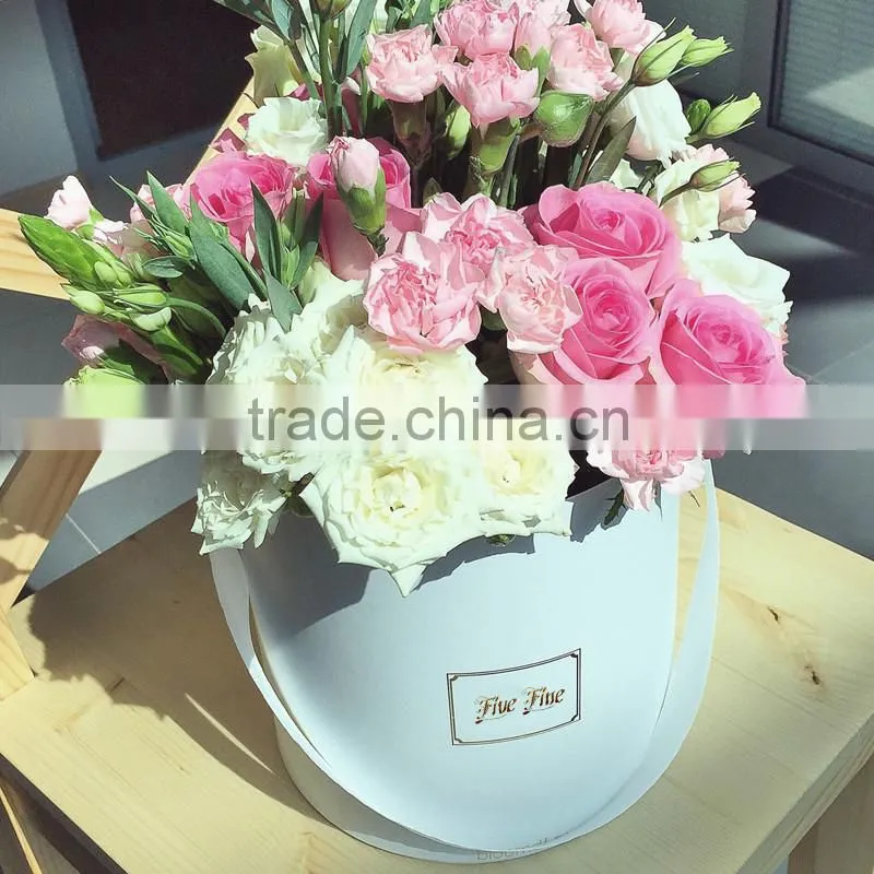 High quality Paper Round Flower Box With lid