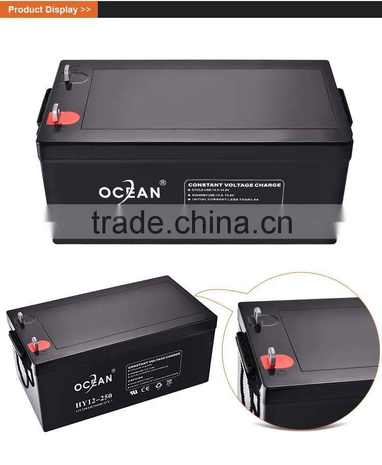 250ah wholesale 12V imported good deep cycle battery 12v