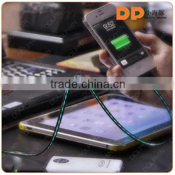 Best selling EL lights usb charger cable speed chaging flat usb cable for phone