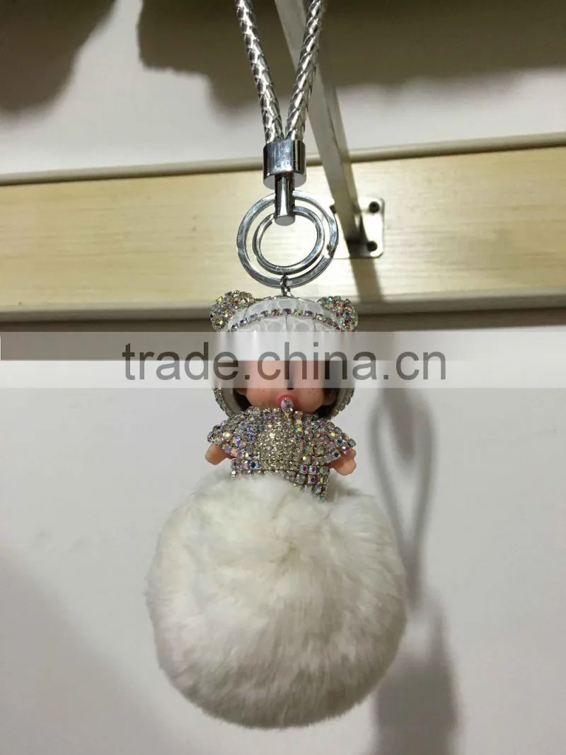 2015 fashion fox fur chain dyed color chain