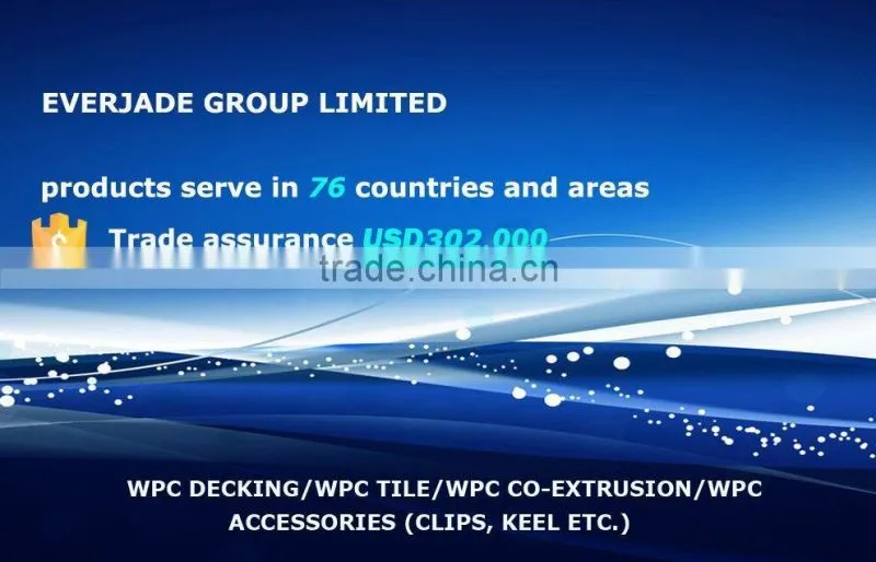 cheap wpc wood composite/timber decking stainless steel clips