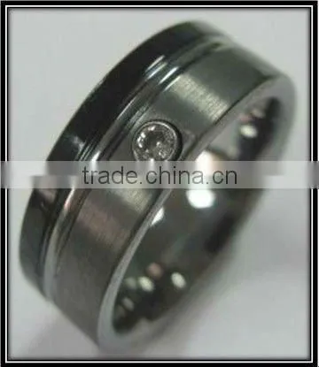 Titanium diamond ring/ gift for men