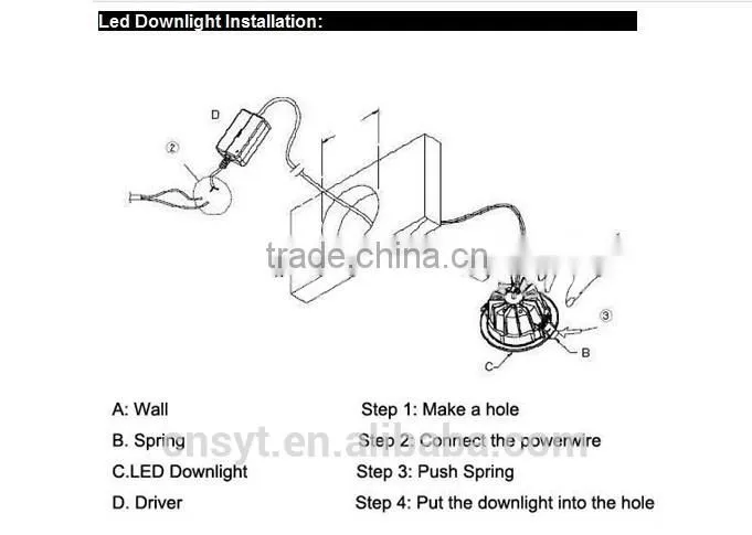 12w dimmable led downlight with SAA approved 90mm cut out