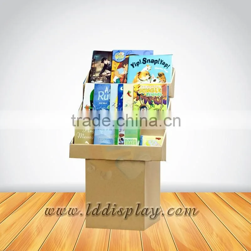 Custom Various styles cardboard book display stands
