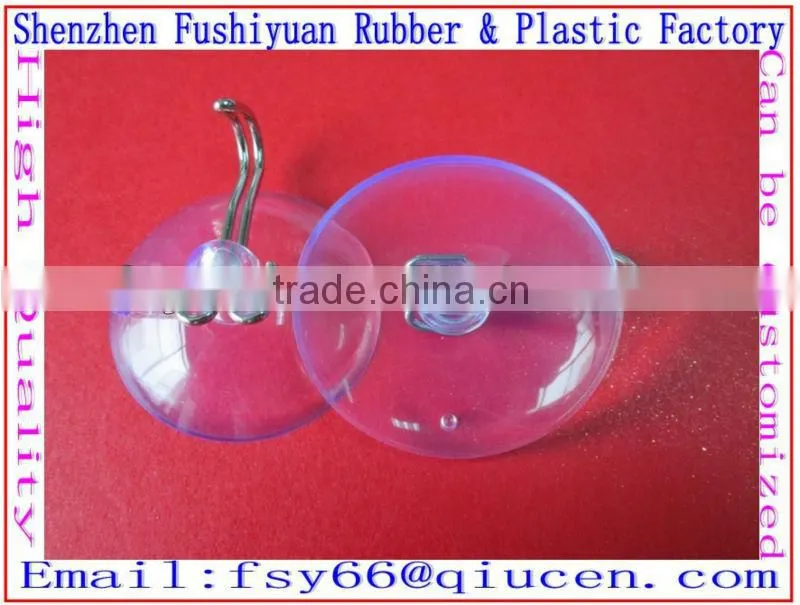 47 58mm vacuum drawing strong super market silicone rubber suction cup Plastic Suction Wall Robe Hook Hangers