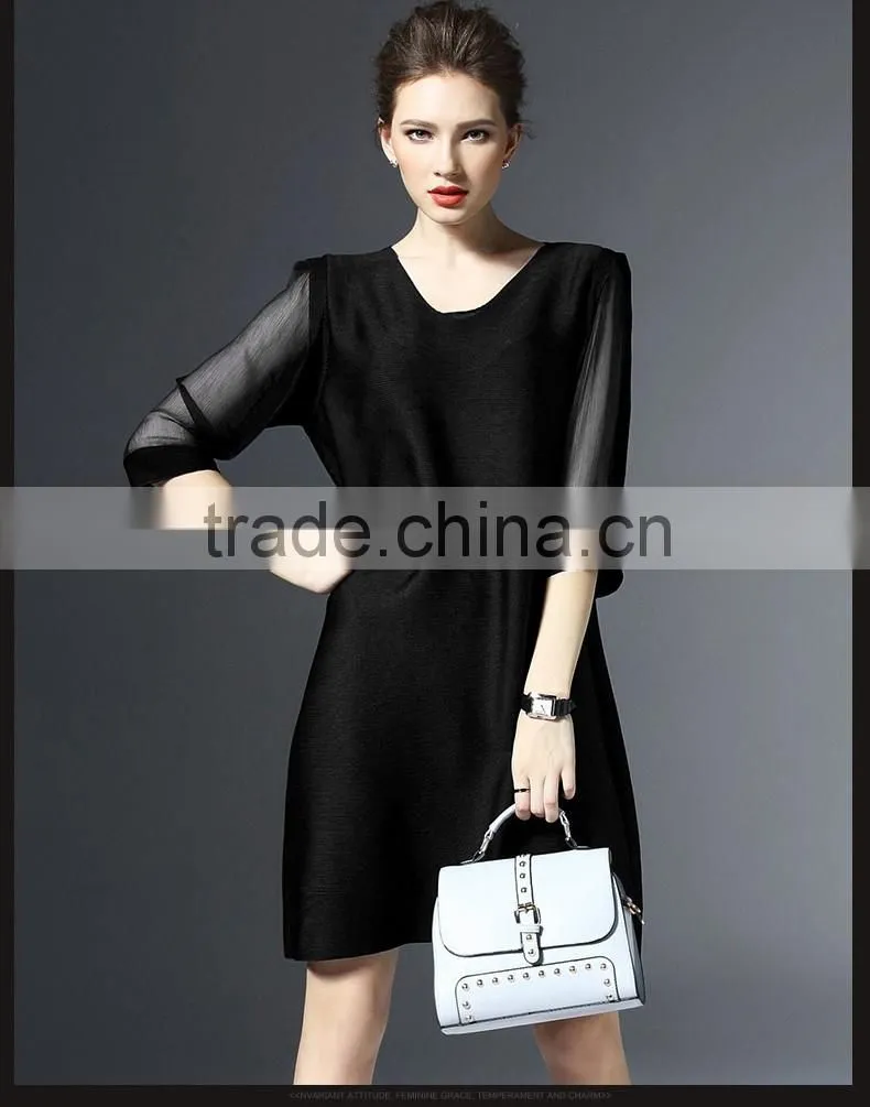 2016 New Fahion women's dress Lanternsleeves for the evening party