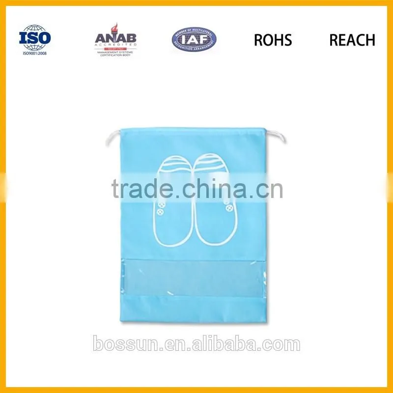 Manufacturing Drawsting Football Shoes Bag GymSack,Soccer Football Boots ,soccer shoes bags with clear PVC