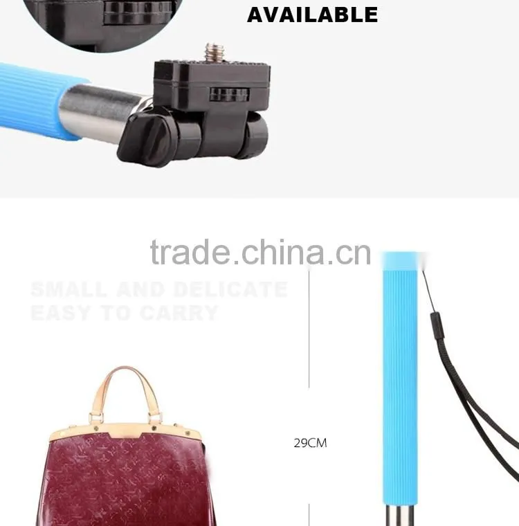 2015 new stick selfie with bluetooth custom selfie-stick for cell phone