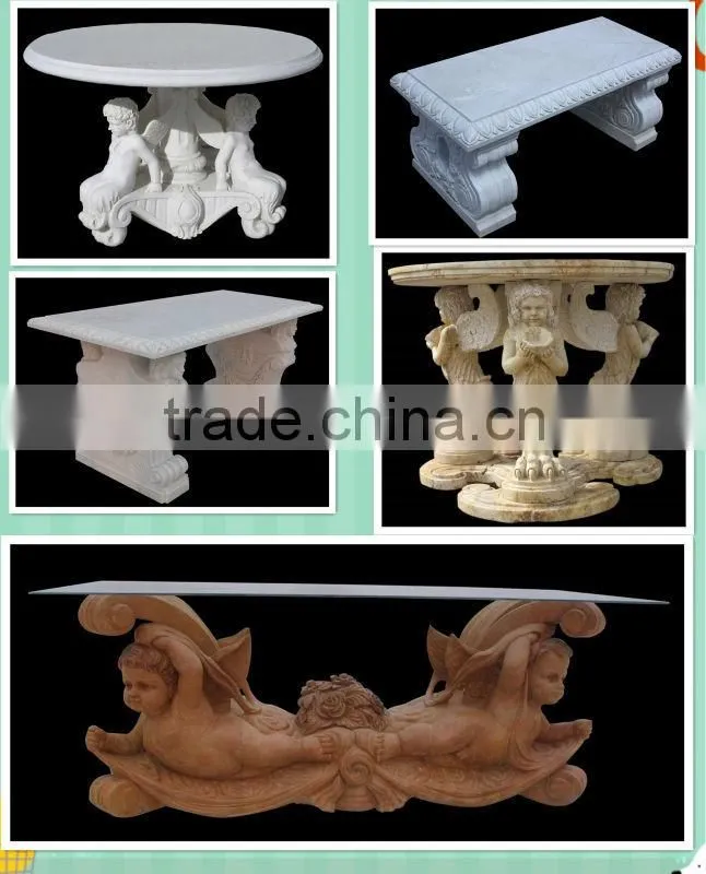 Natural Marble Top Dining Table