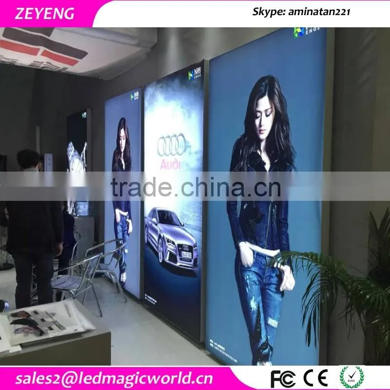 modern style led advertising frameless mobile store display diy frontlit fabric banner
