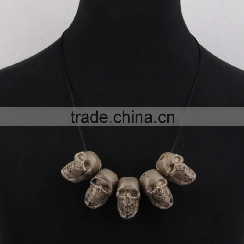 carnivals big chokor halloween skull necklace skull head pendant fashion party dress 2015 new made in China yiwu