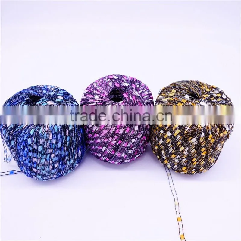 nylon / polyester Material and Hand Knitting Style fancy yarn for knitting scarf fancy yarn yarn hand knitting