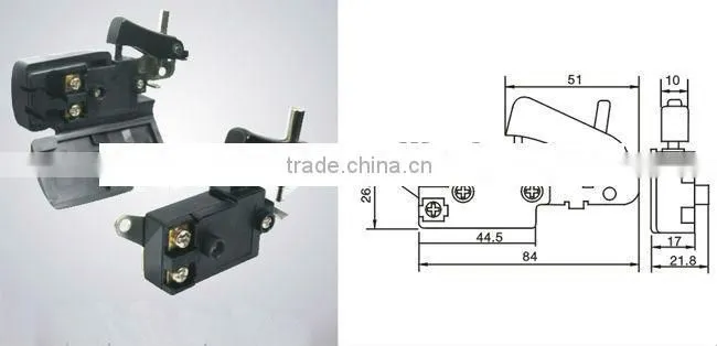 Electric tool switch 10a power tool switch with dustproof for HitachiPH65A, H41, H40MR, HM0810T, 5900BR, 5714NB