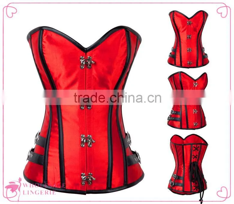 HOT hot steel boned corset sexy red mature corset for sale