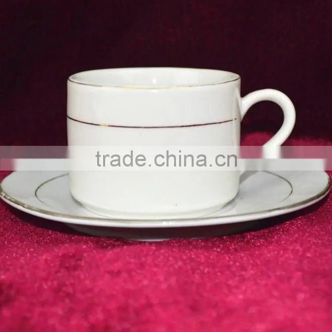 Royal design porcelain 45pcs dinner set gold rim dinnerware, plate and bowl