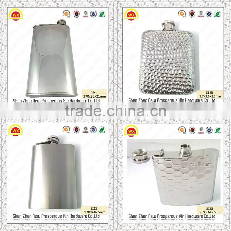 Fashionable Whiskey Hip Flask / Mirror Finish Copper Hip Flask
