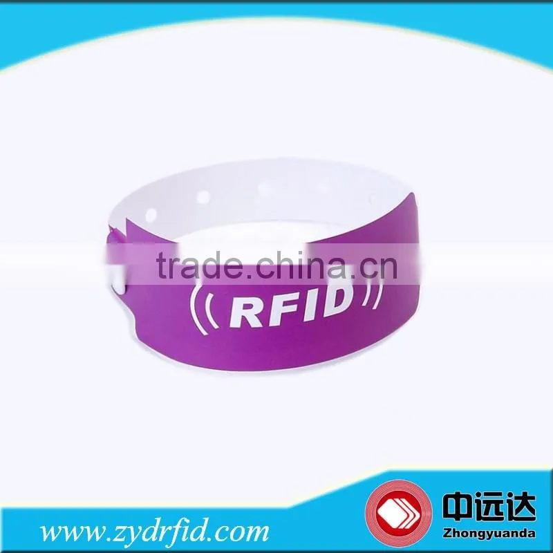 Rfid pp synthetic paper disposable rfid bracelet