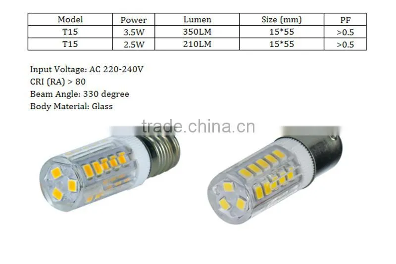 Hot selling Indicator Light T15 3.5W 2.5W 220V China Led Light