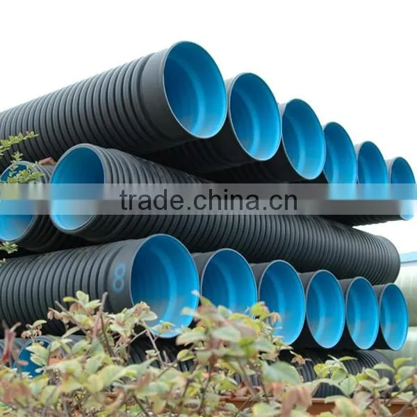 HDPE DWC underground drainage system double wall corrugated drainage pipe