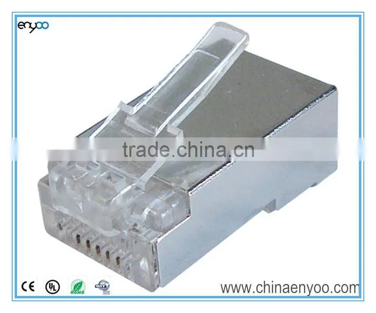 Cat6 Shielded RJ45 Modular Plugs/Connectors for Solid and stranded Wire
