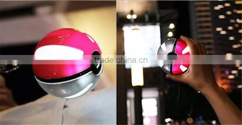 Pokemon Go Ball Power Adapter LED Light Brushed USB Backup Battery Power Bank