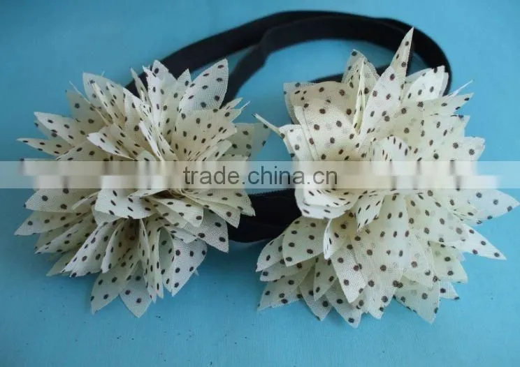 HOT! Fashion knit headband flower Elastic hair band