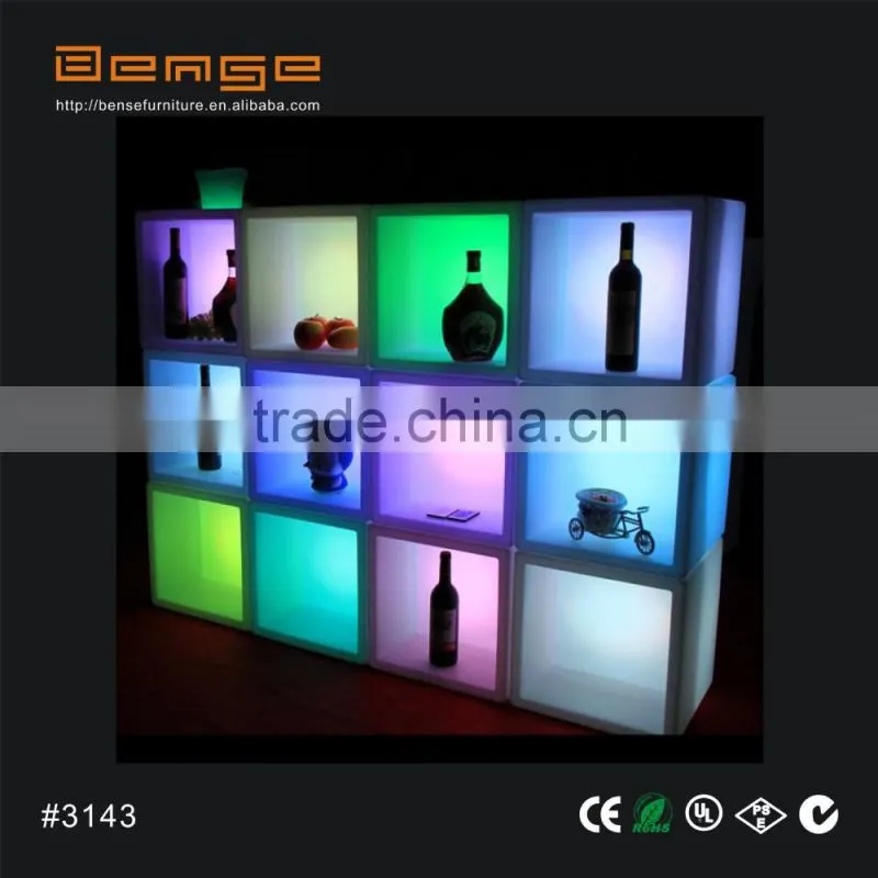 New Wateproof Rechargeable Club/Party/KTV/Event LED EVERCHANGING CUBE DISPLAY Cube Container