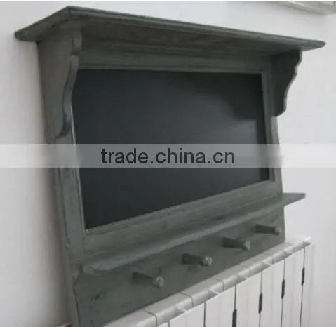 wall hanging week bulletin chalkboard board with coat hooks
