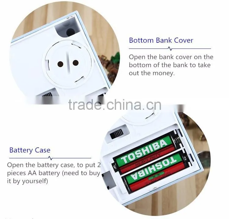 Latest Arrival Music Fancy Godzilla Stealing Money Piggy Bank, Electric Decorative Novelty Monster Coin Bank For Kids