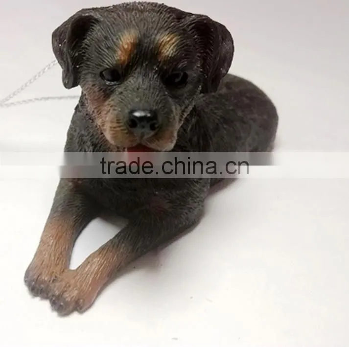 Rottweiler dog Romania resin christmas tree decoration