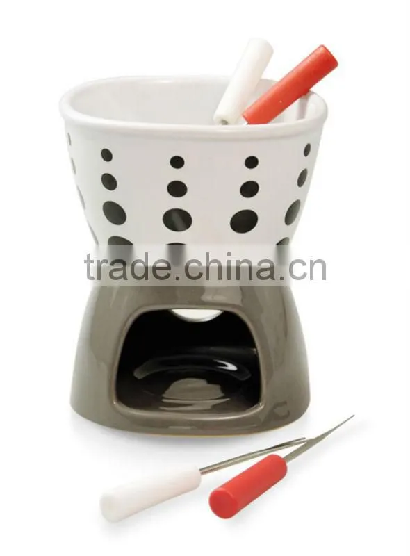 Ceramic Fondue Sets, Mug shape Valentine Fondue Sets
