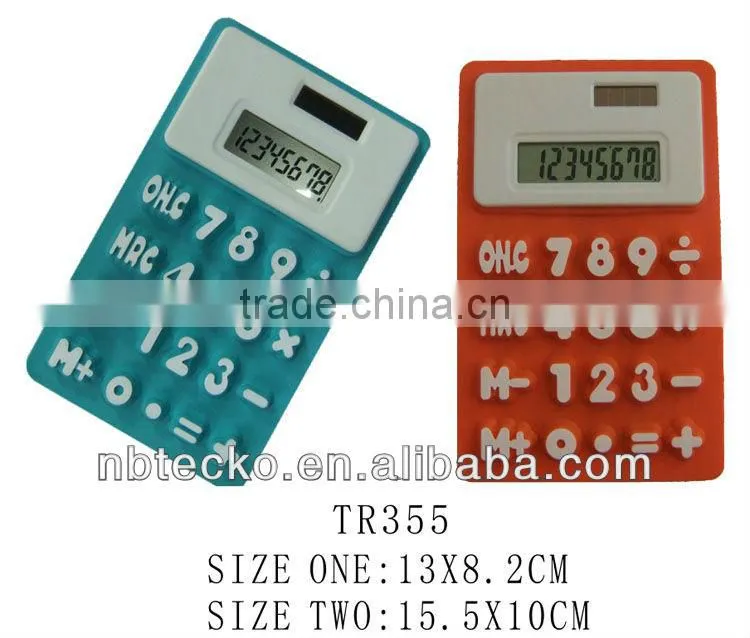 Hot selling 8 digit foldable silicon Calculator