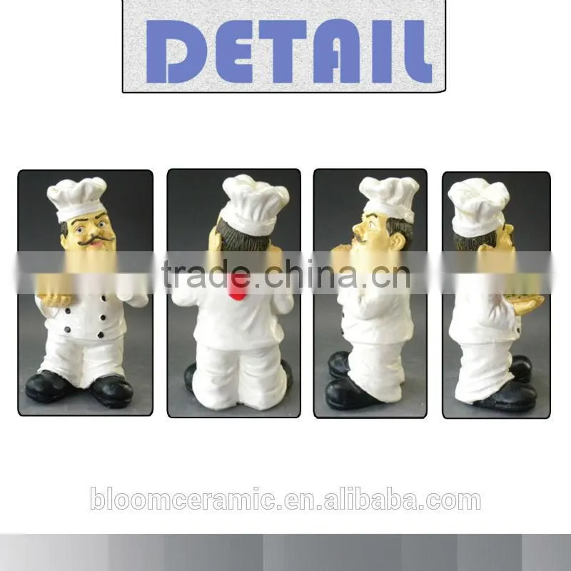 Polyresin hot sell fat chef figurines wholesale