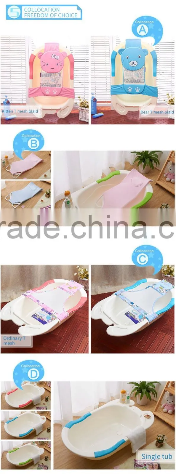 Plastic baby bathtub, large baby spa bathtub, baby plastic bathtub