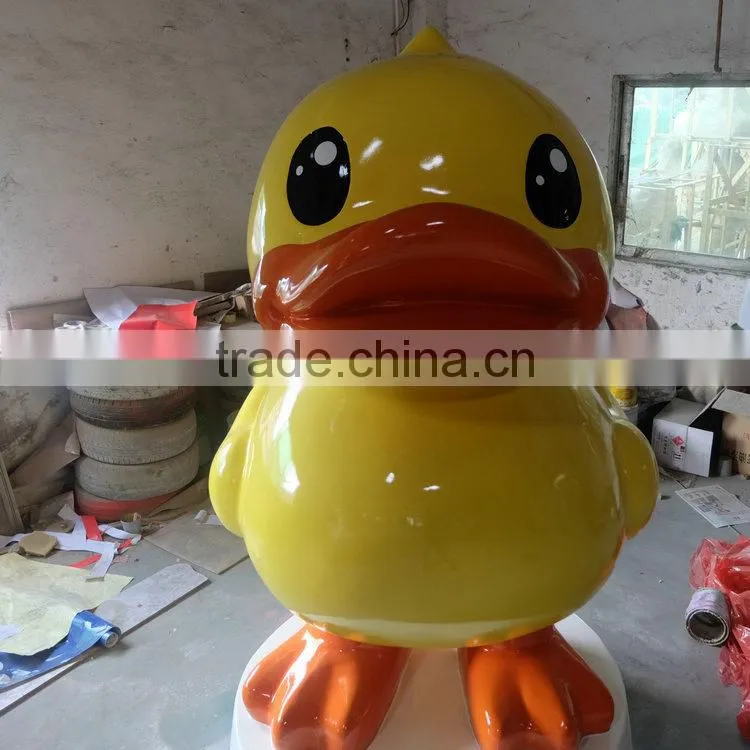 Outdoor FRP duck mascot sculpture