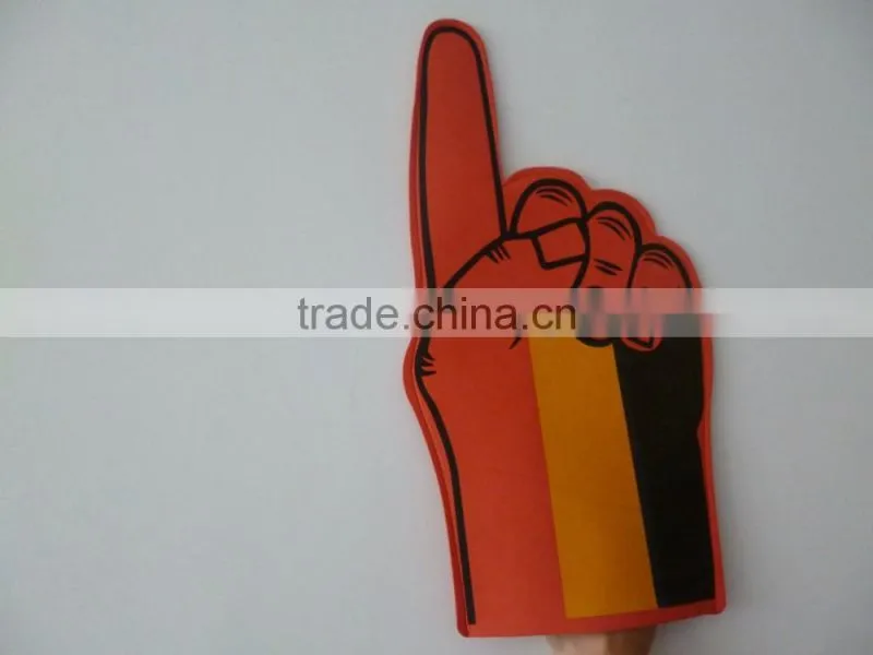 white big cheering hand gloves with logo print