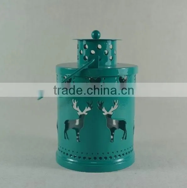 Christmas snowing metal lantern