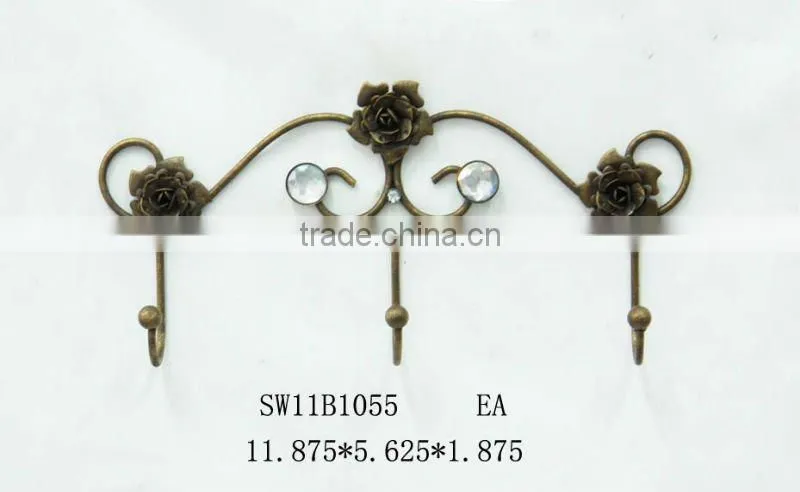 NEW style iron flower wall decoration with hook