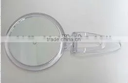 Plastic Small round Folding swivel stand table mirror