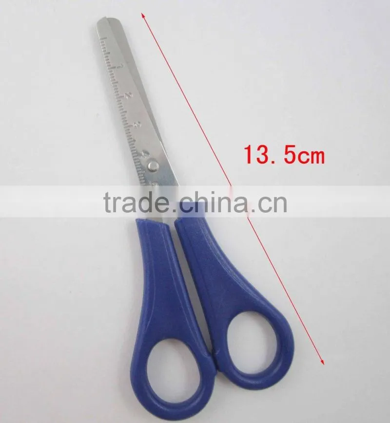 Safety Plastic Handle Schools Scissors With Ruler