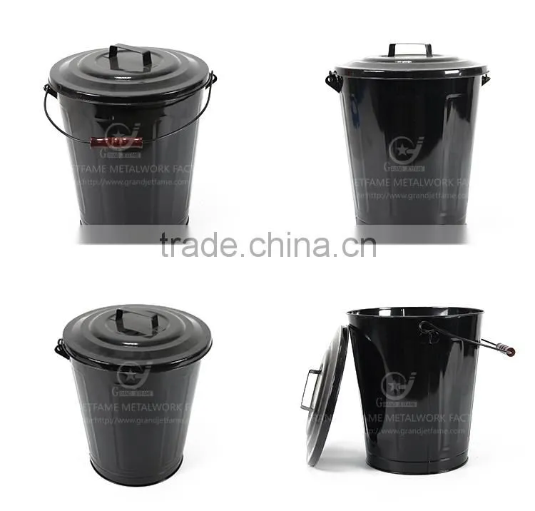 iron powder coating ash bucket and shovel metal coal scuttle