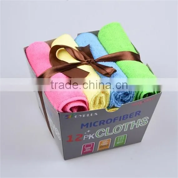Gift packaging microfiber cleaning cloth set