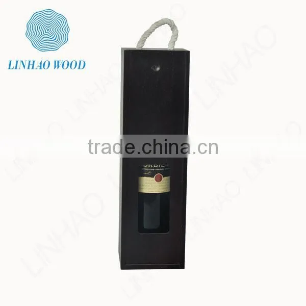 fashionable & modern wooden wine box with sliding lids