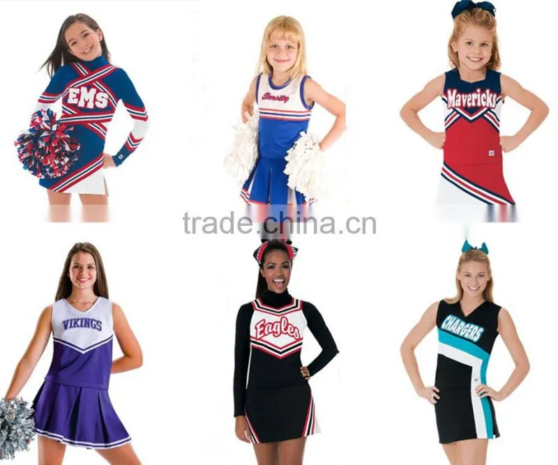 Professional sublimation cheerleading uniforms cheep school team design /hot sexy school dance wear